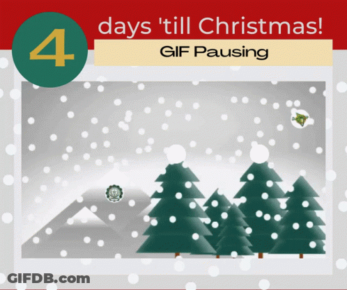 4 Days Till Christmas Sign GIF