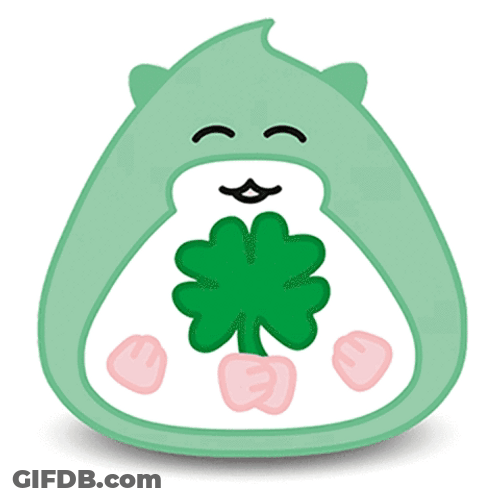 4 Leaf Clover Cute Smile GIF