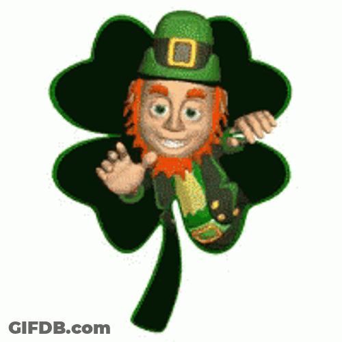 4 Leaf Clover Leprechaun GIF