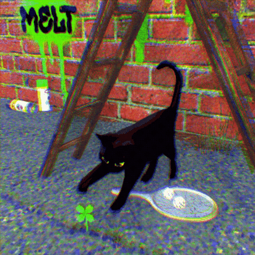 4 Leaf Clover Little Kitty Big City GIF