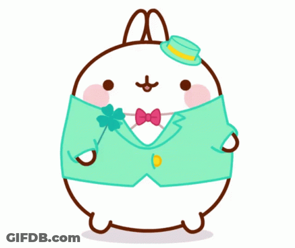 4 Leaf Clover Molang GIF