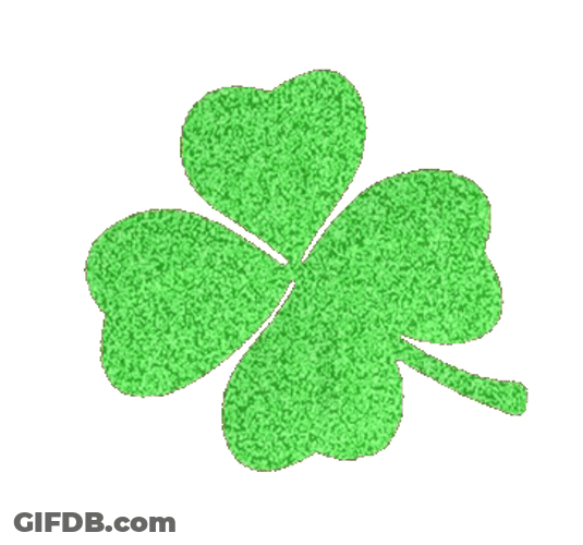 4 Leaf Clover Turning Clockwise GIF