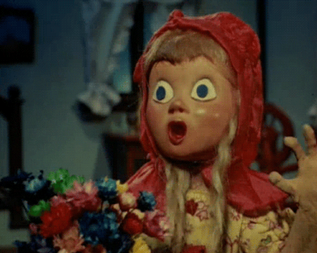 40S Red Riding Hood Doll GIF