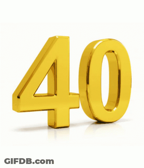 40Th Birthday In Different Styles And Lettering GIF