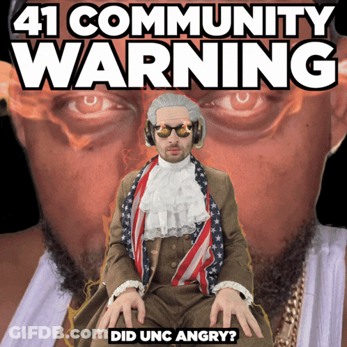 41 Community Warning Poster Man In Suit GIF
