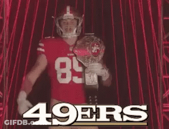 49Ers Football Player Holding Trophy GIF