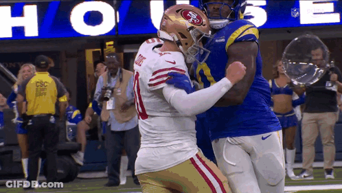 49Ers Football Player Hugging Another Player GIF