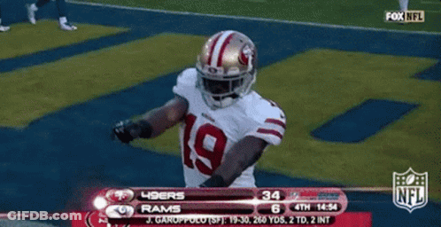 49Ers Football Player Running On Field GIF
