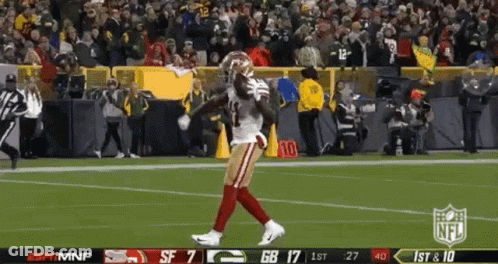49Ers Football Player Running On Field GIF