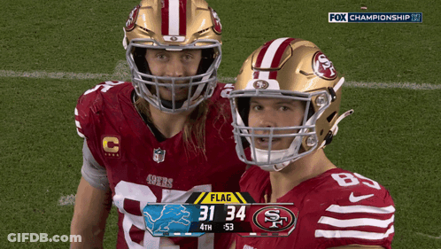 49Ers Players Standing On Field GIF