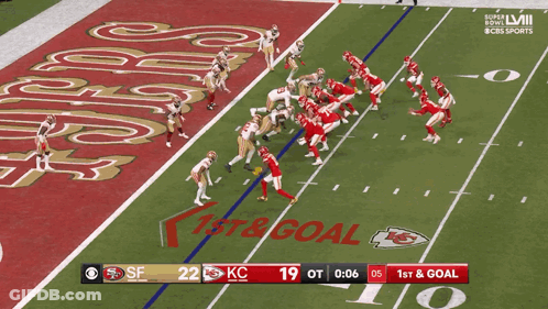 49Ers Vs Chiefs Football Game On CBS Sports GIF