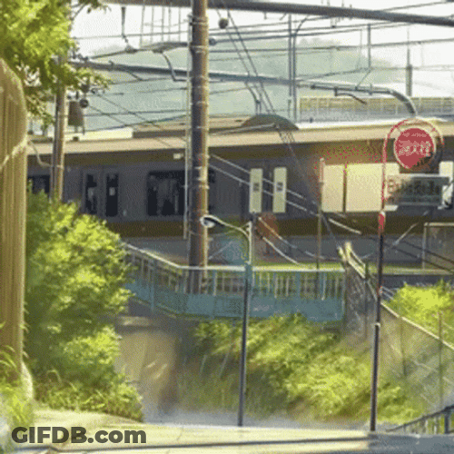 4K Anime Japan Summer Train GIF