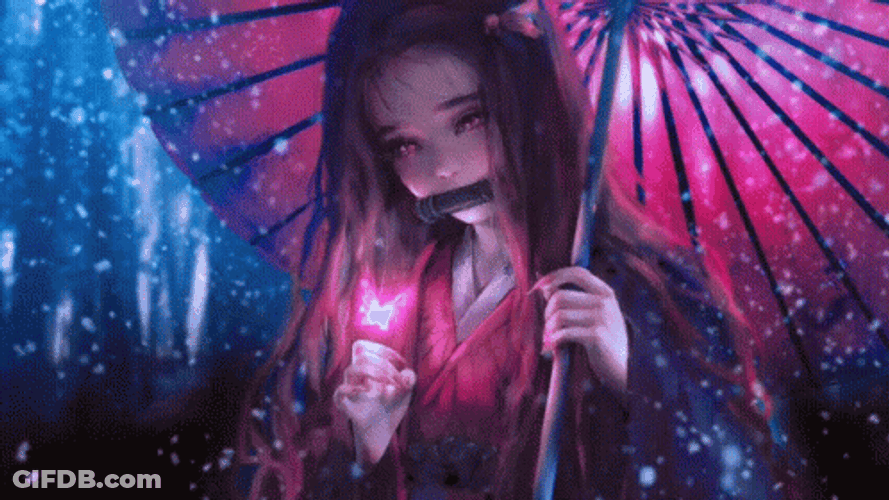 4K Anime Nezuko Demon Slayer GIF