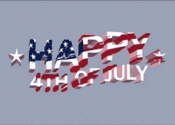 4Th Of July American Flag Fonts GIF