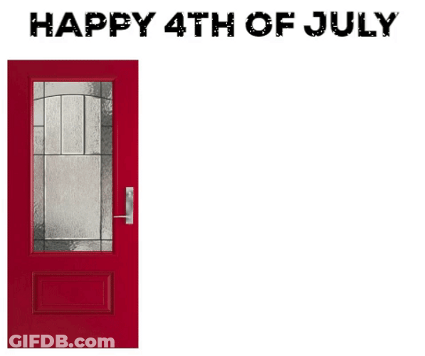 4Th Of July Funny Red White Blue Doors GIF