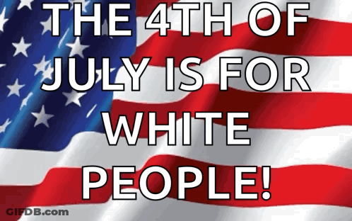 4Th Of July Is For White People With American Flag GIF