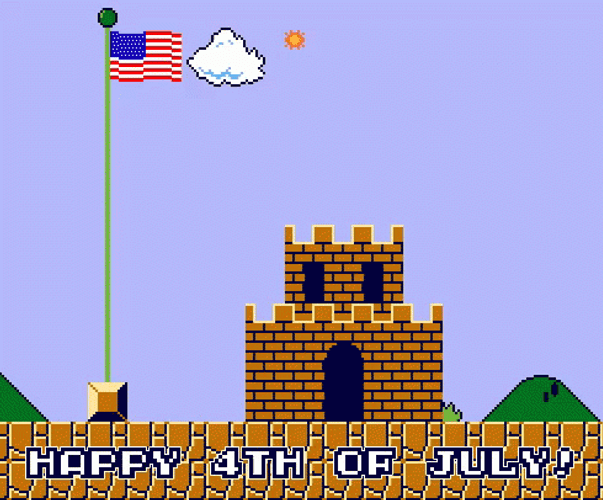 4Th Of July Super Mario Castle GIF