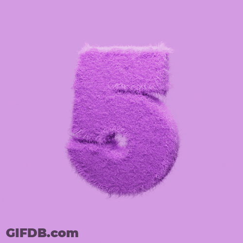 5 3D Number GIF