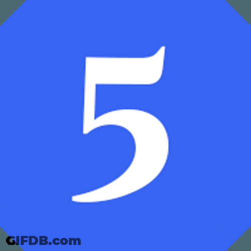5 Number Of The Day GIF