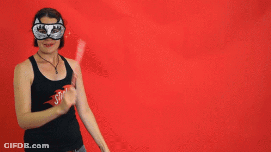 5 Star Review Mask Girl GIF