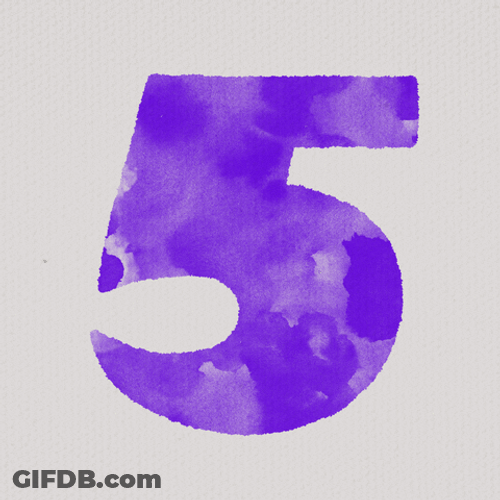 5 Typography Number GIF
