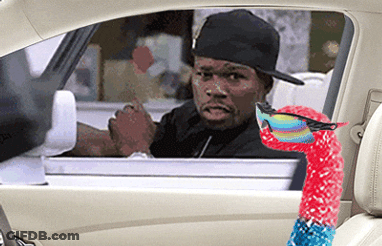 50 Cent And Gummy Worm Meme GIF