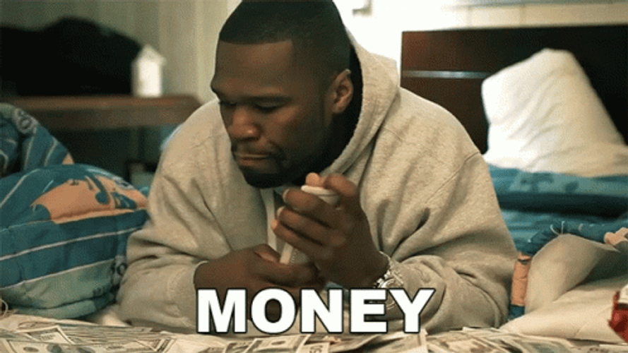 50 Cent Counting Money GIF