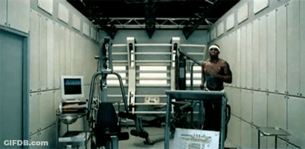 50 Cent Running In Thread Mill GIF