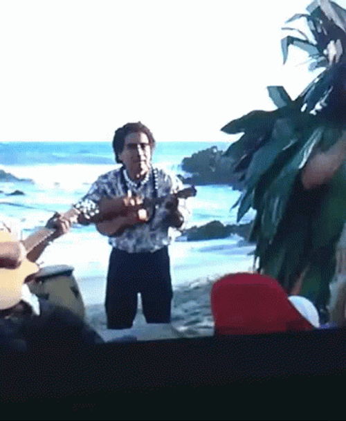 50 First Dates Ula Wearing Leaf Costume GIF