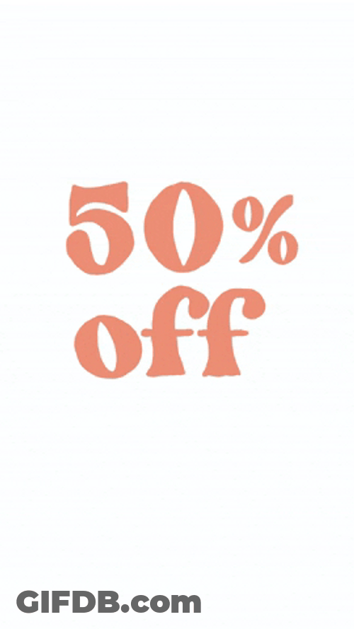 50% Off Sale GIF