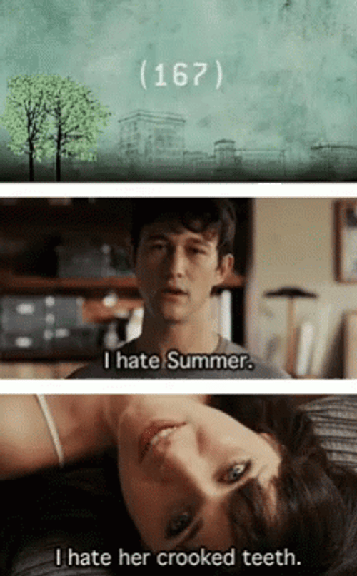 500 Days Of Summer Hate Summer GIF