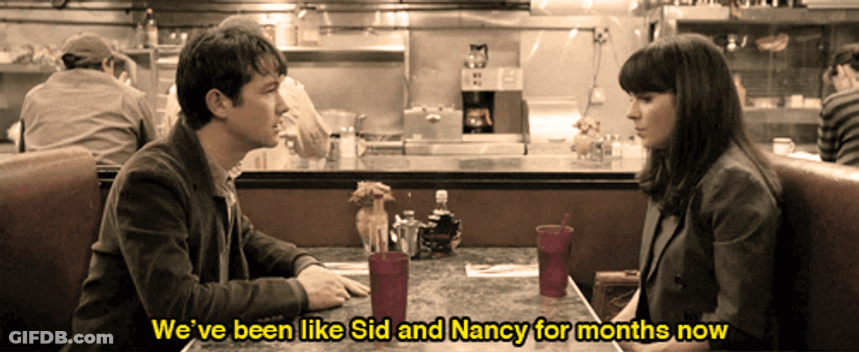 500 Days Of Summer Restaurant Talk GIF