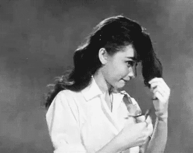 50S Audrey Cuts Hair GIF
