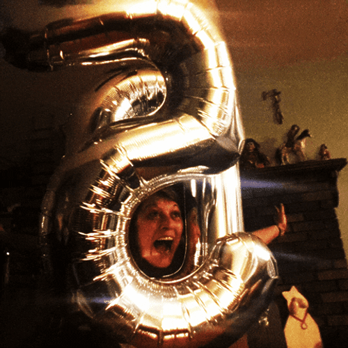 50Th Birthday Golden Number Balloons GIF