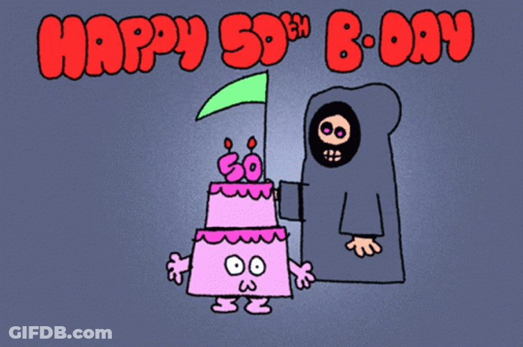 50Th Birthday Grim Reaper Waiting GIF