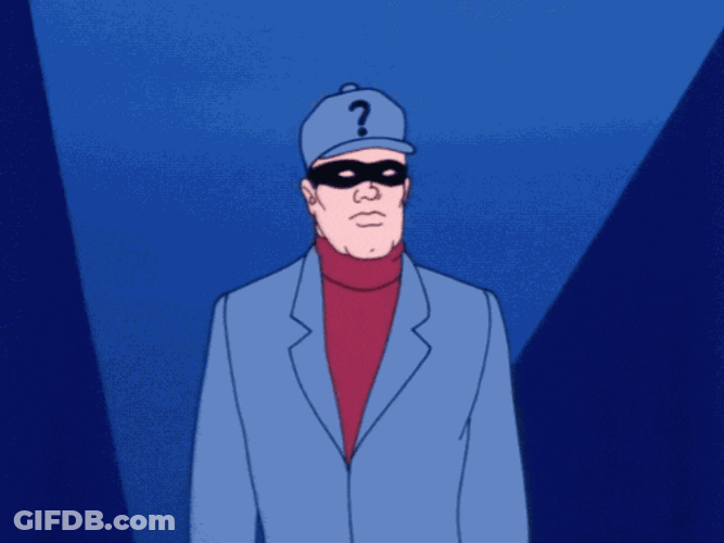 60S Comic The Riddler Shrug GIF