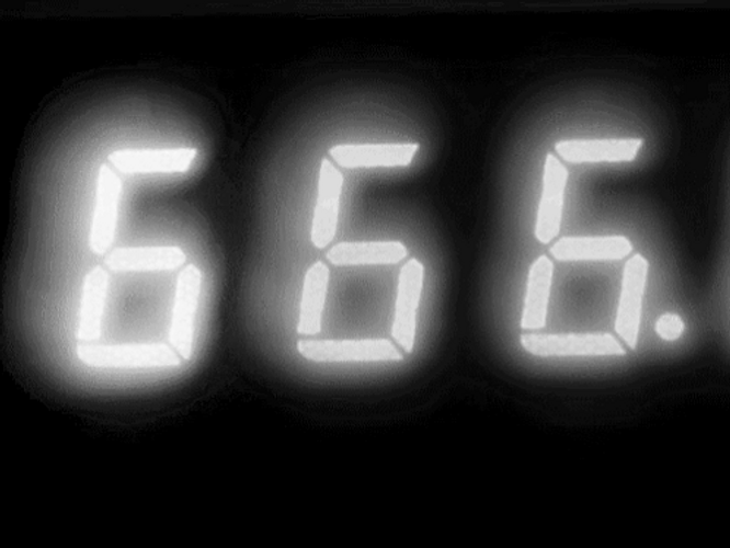 666 Blinking Numbers GIF