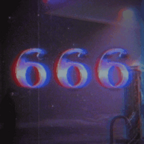 666 Glitching Numbers GIF