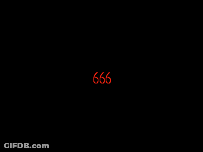 666 Glitching Numbers GIF