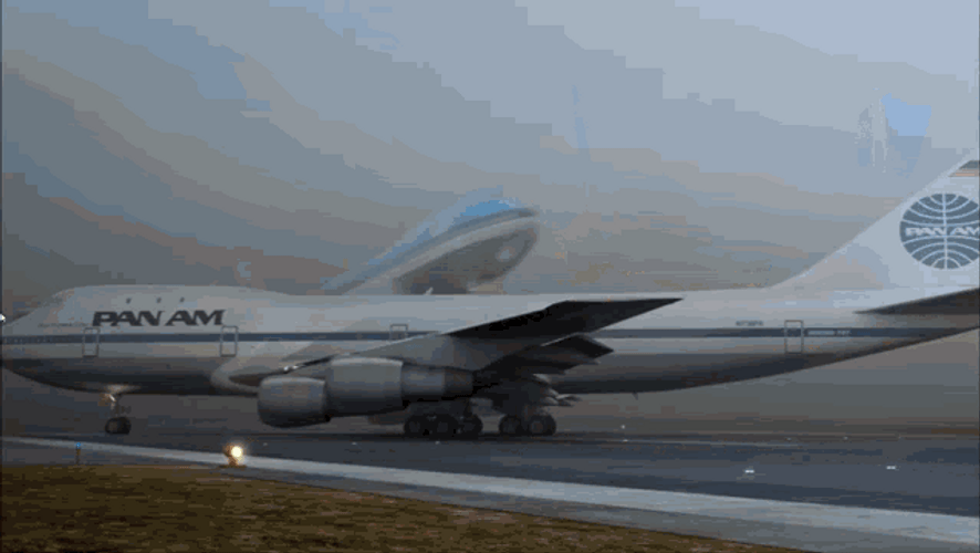747 Boeing Airplane Crash GIF