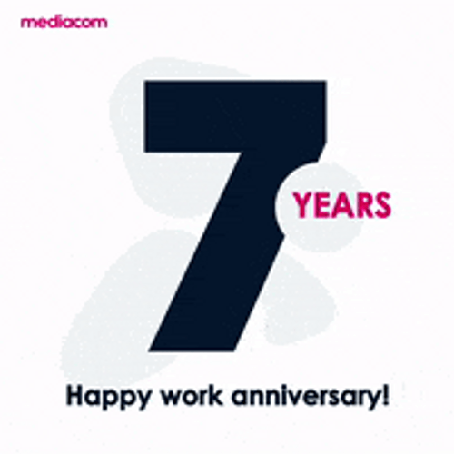 7Th Year Work Anniversary Design Art GIF