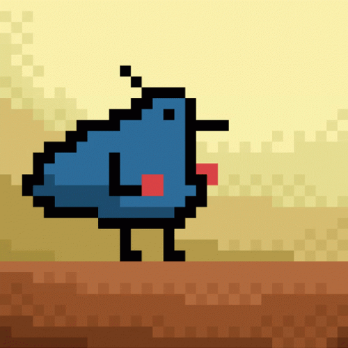8-Bit Arcade Boxing Bird GIF