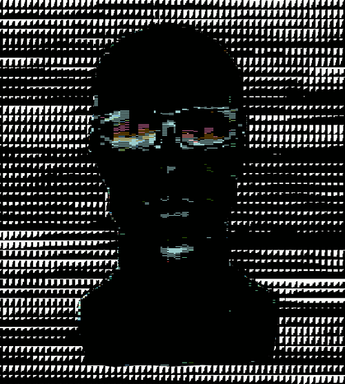 8-Bit Black Glitch Man GIF