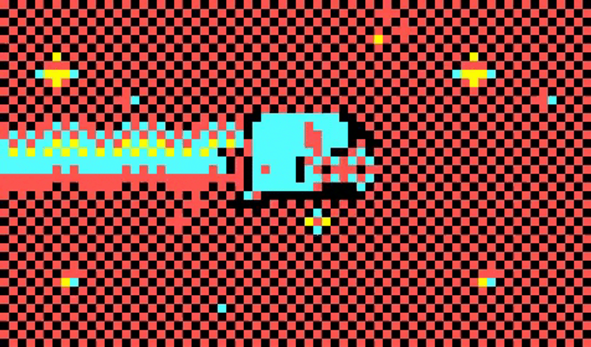 8-Bit Cat Retro Glitch GIF