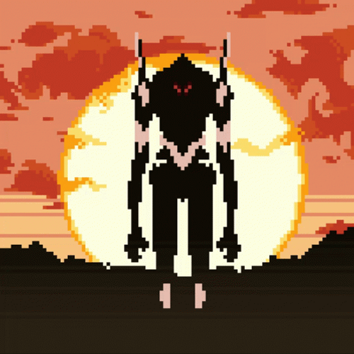 8-Bit Evangelion Bardiel GIF