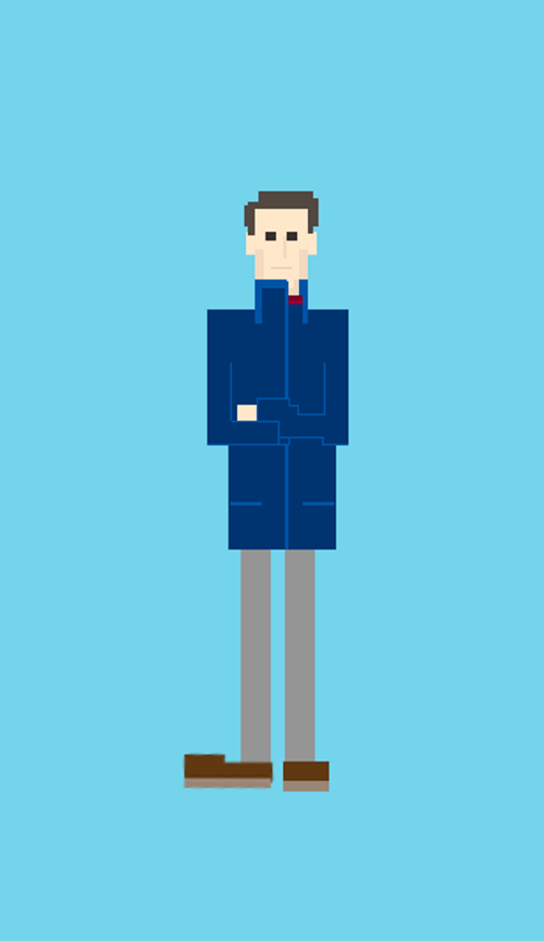 8-Bit Man Foot Tap GIF