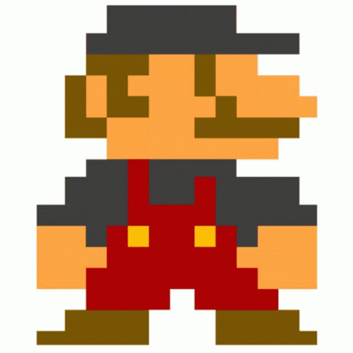 8-Bit Mario Run Sticker GIF