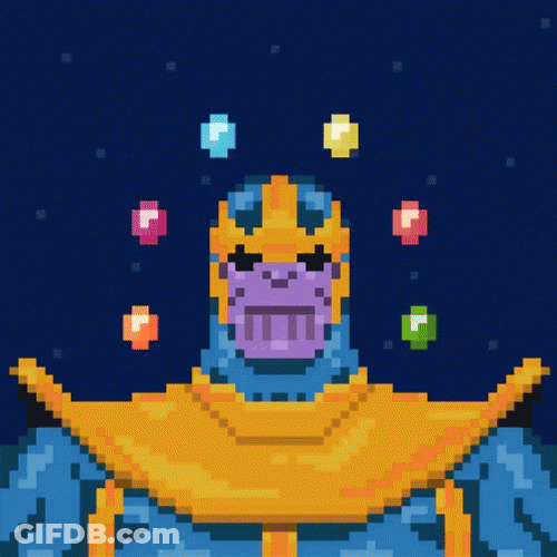 8-Bit Marvel Thanos Smirk GIF