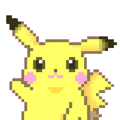 8-Bit Pikachu Hello Sticker GIF