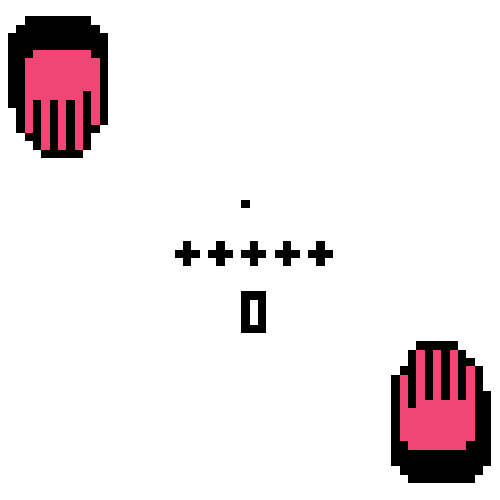 8-Bit Pixel Cartoon Arms GIF